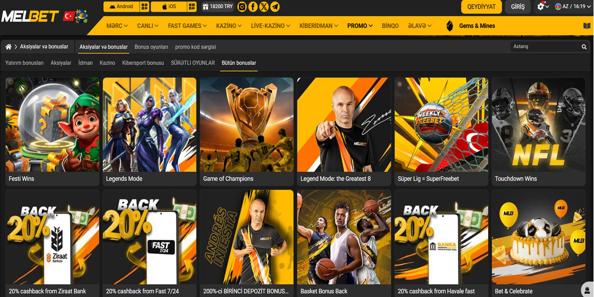 Melbet Casino Bonuses