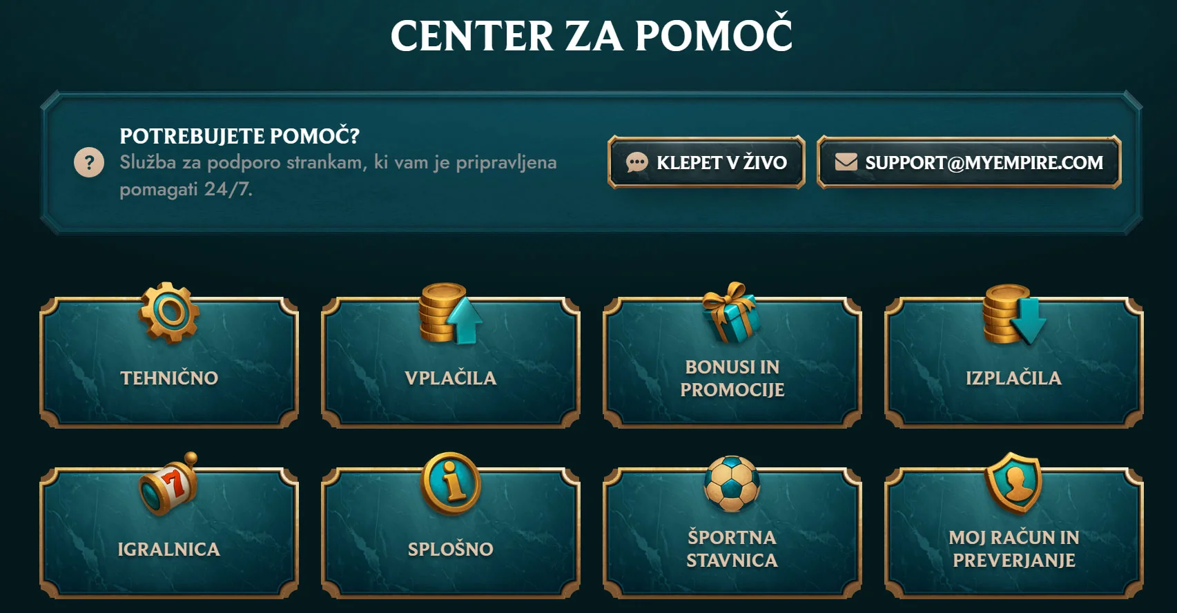 MyEmpire-Customer-Support