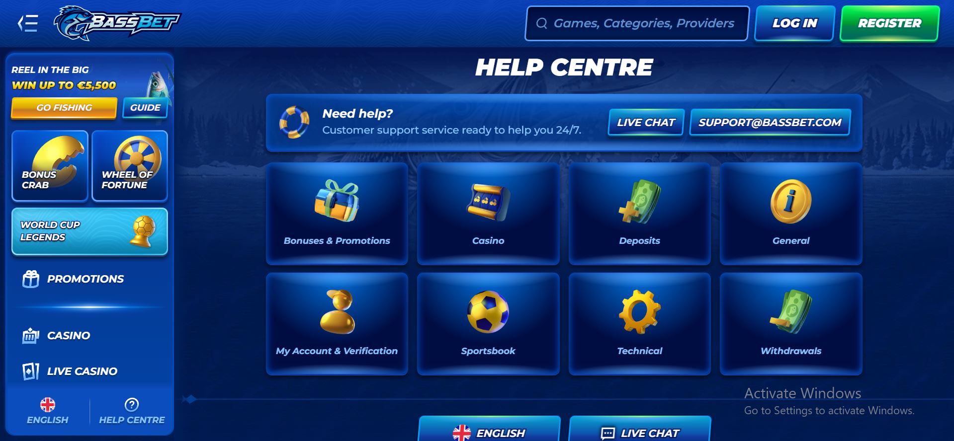 bassbet casino help centre