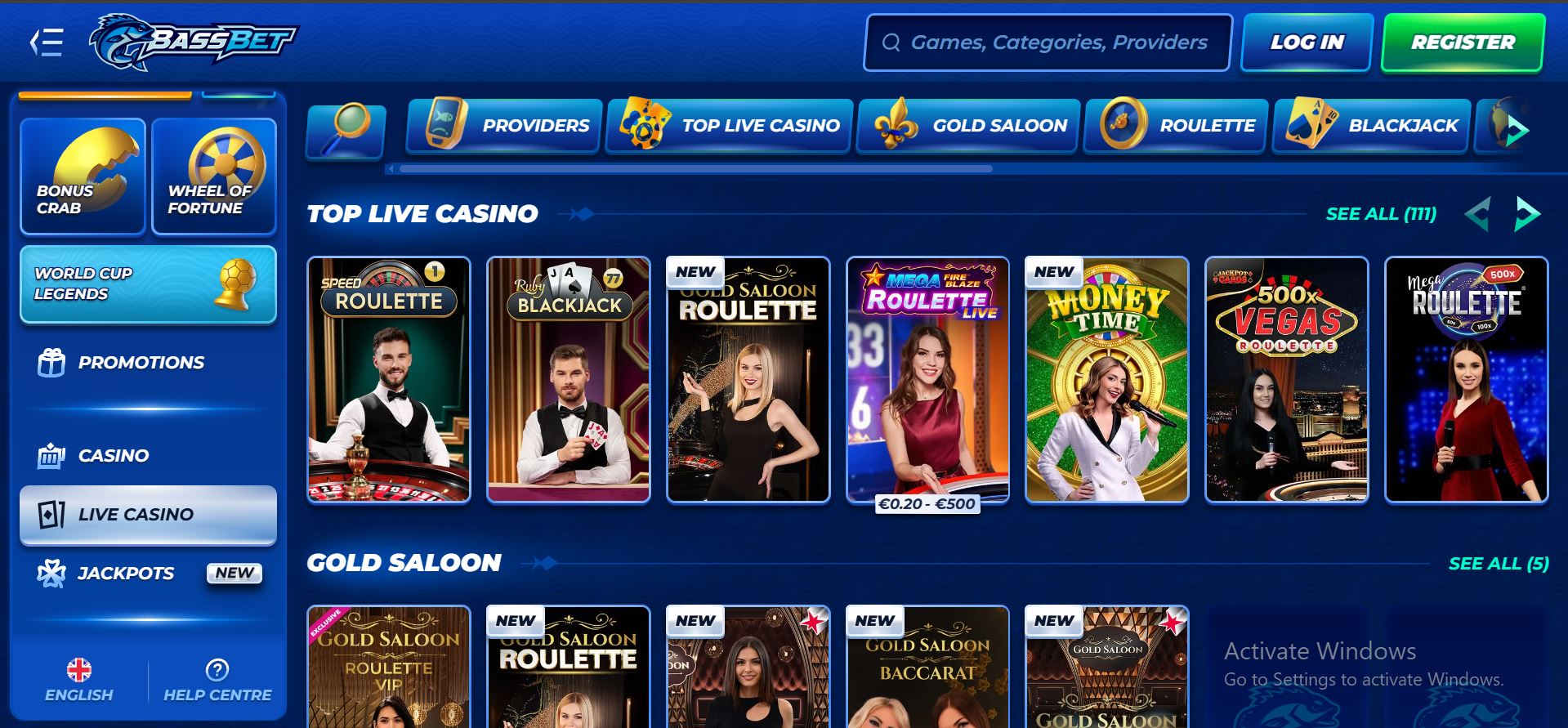 bassbet casino live games