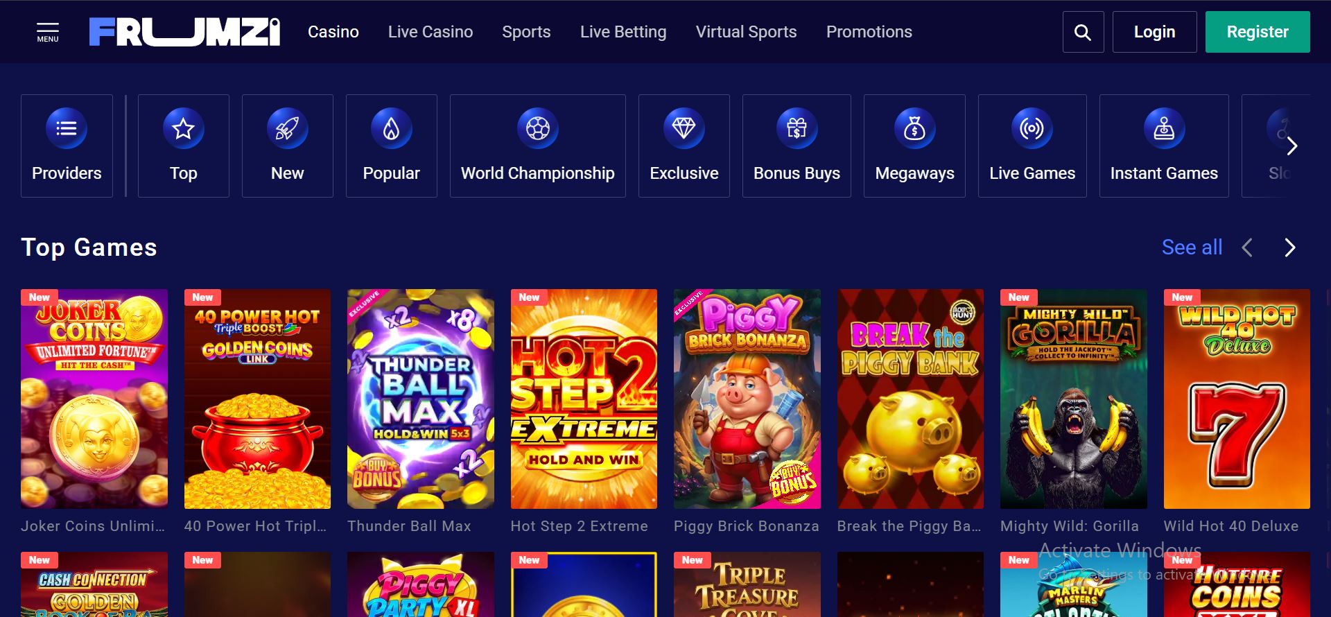 frumzi casino slot games
