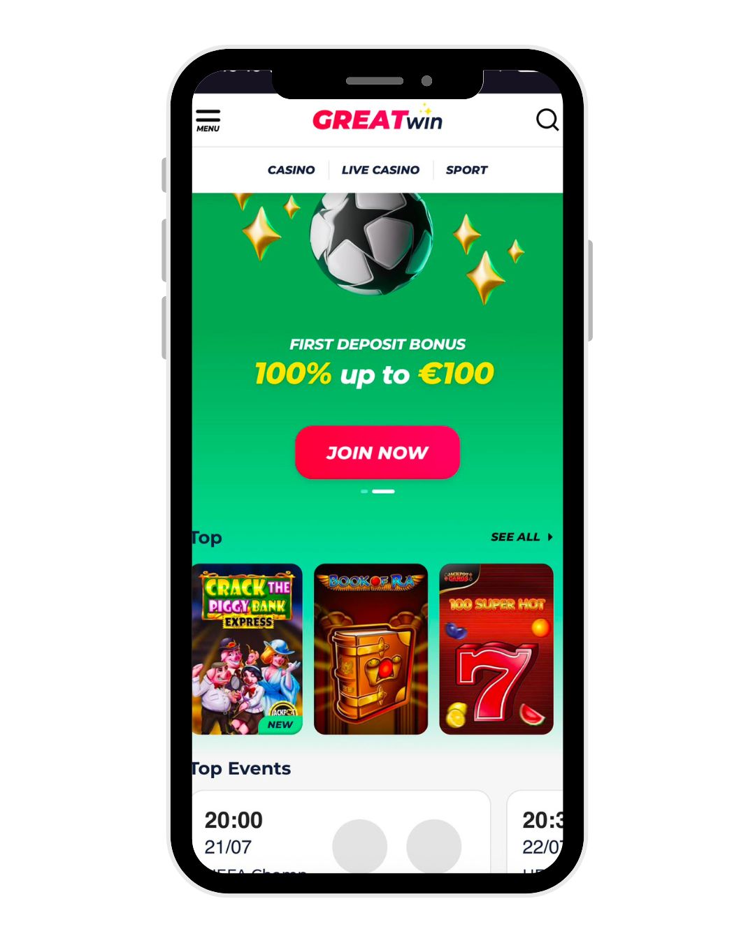 greatwin casino mobile home