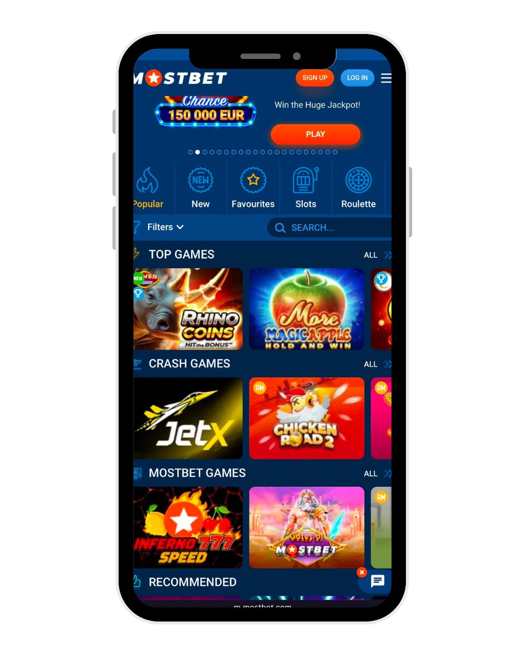 mostbet casino mobile home