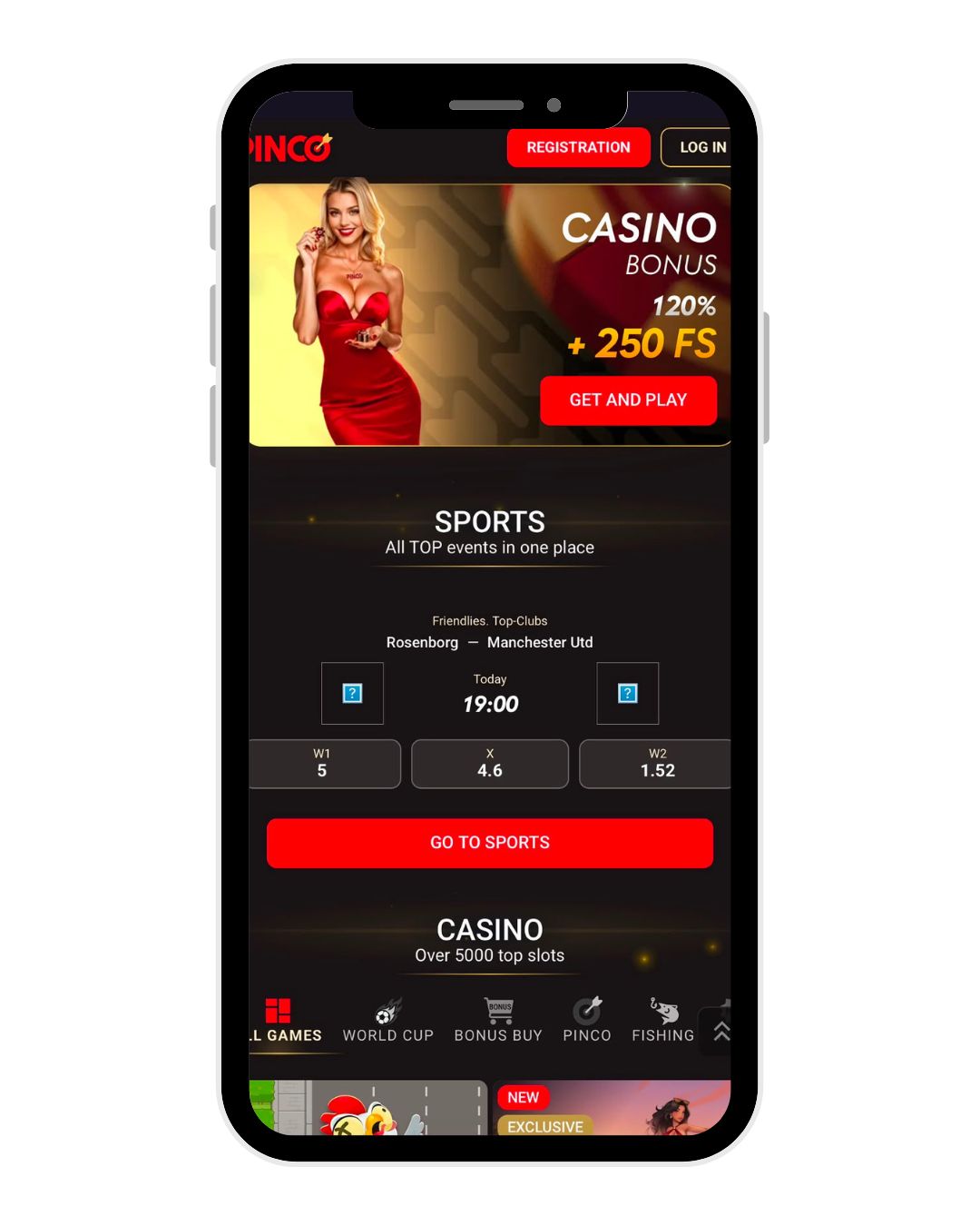 pinco casino mobile home