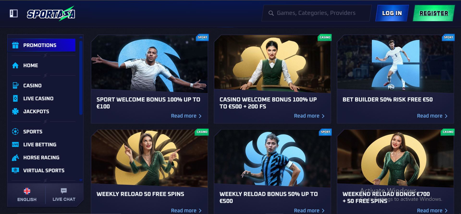 sportaza casino bonuses