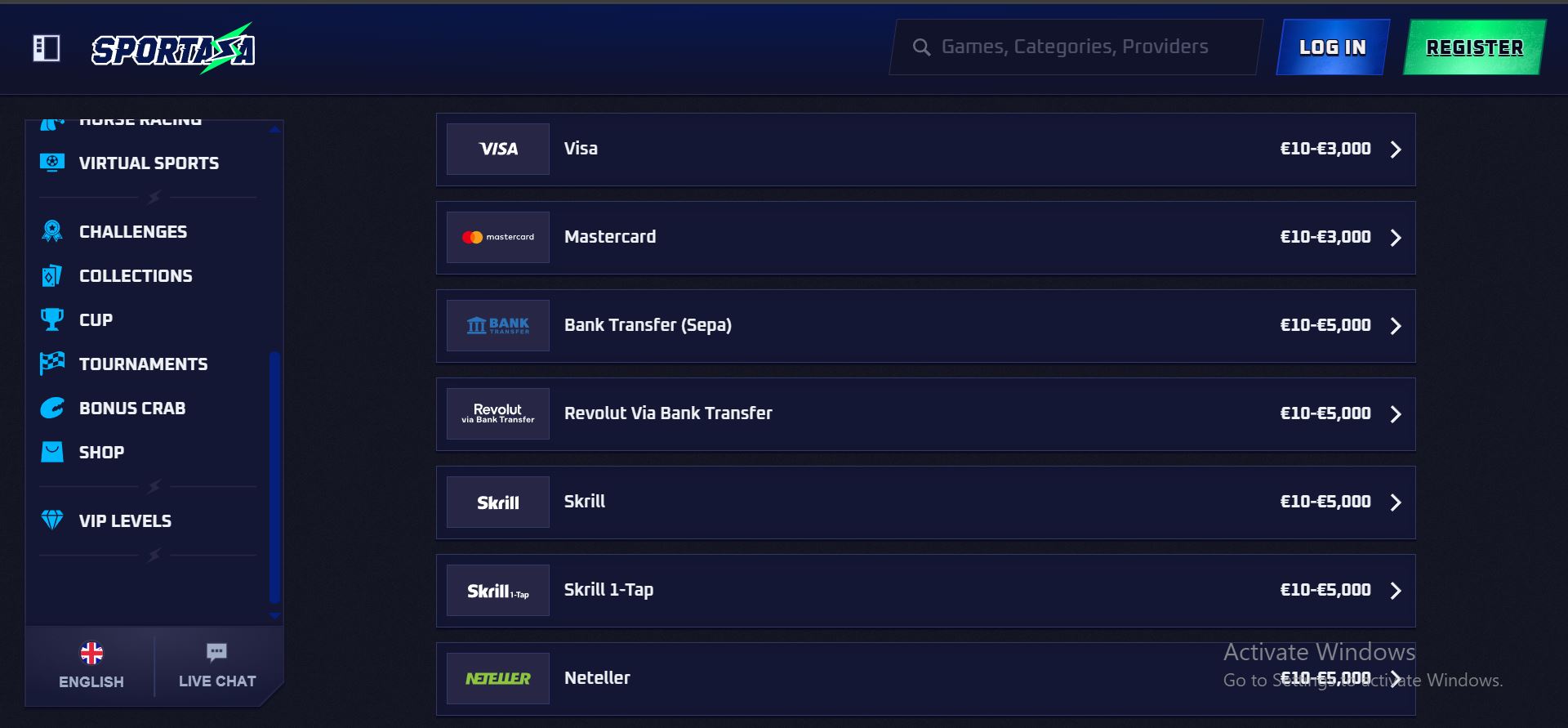 sportaza casino withdrawals