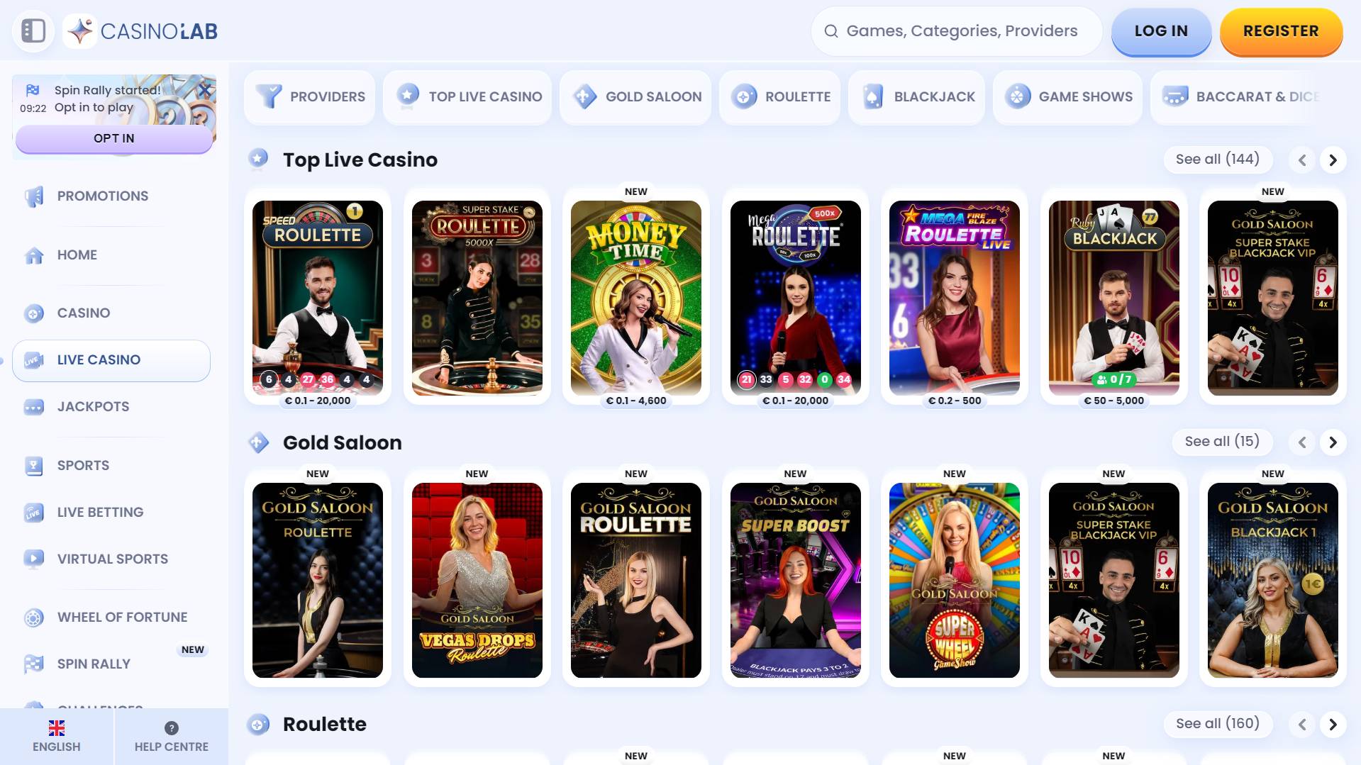 CasinoLab Živé Casino