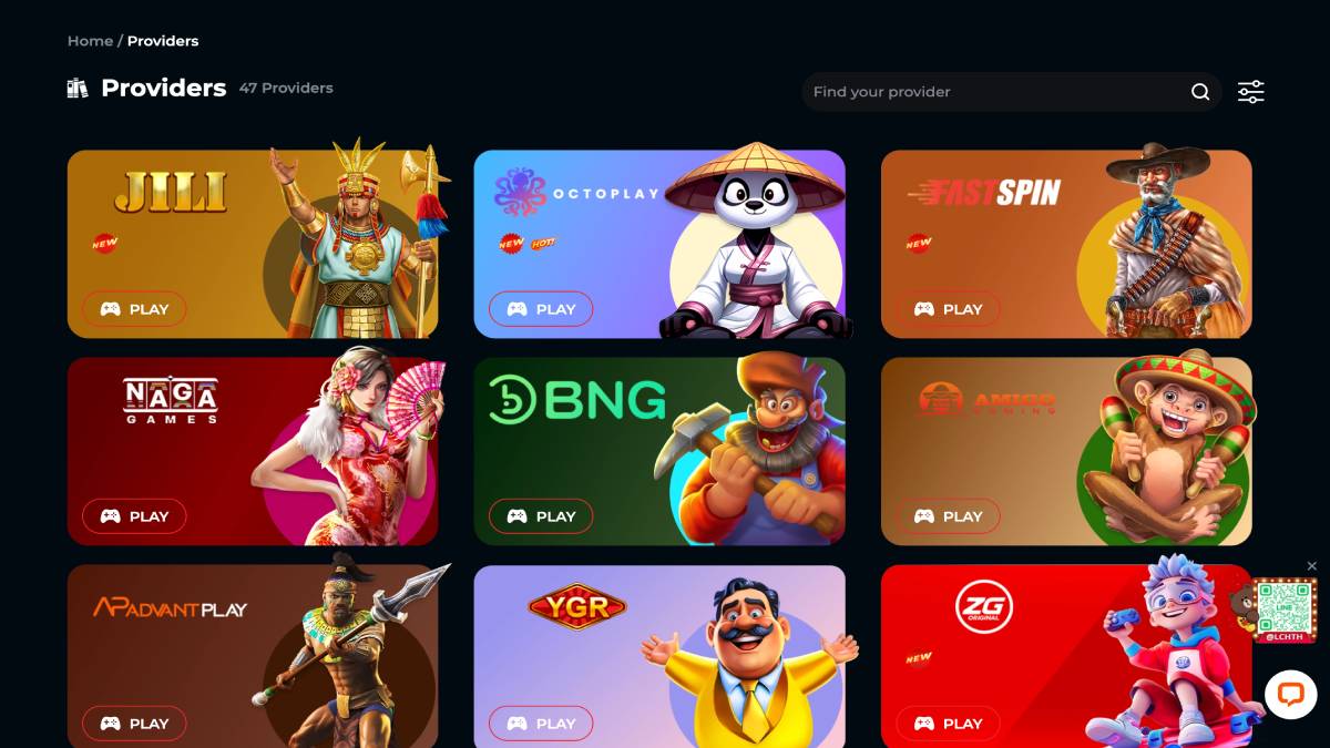 LiveCasinoHouse Providers