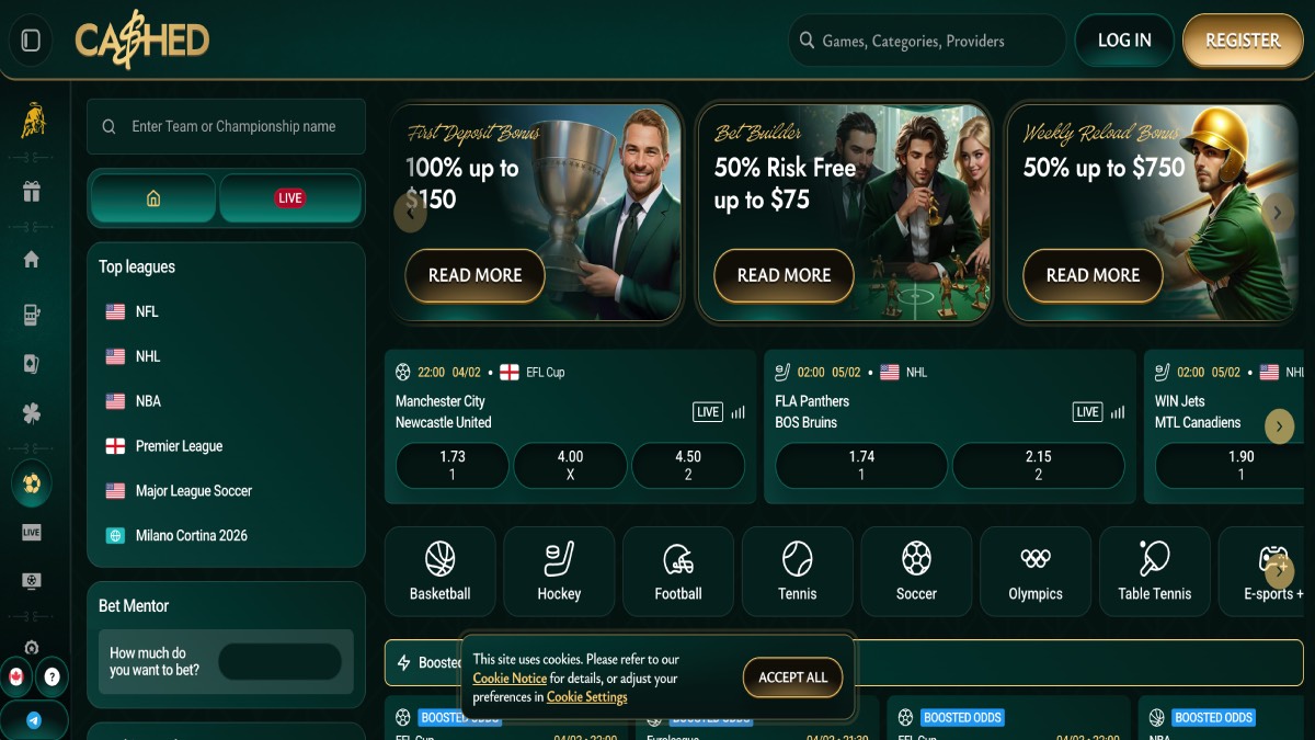 Cashed Casino Sportsbook