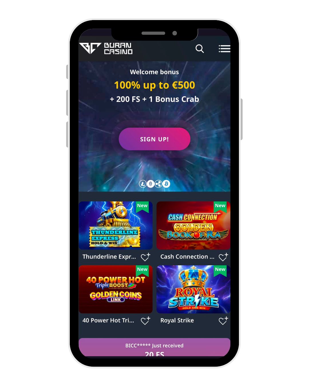 buran casino mobile home