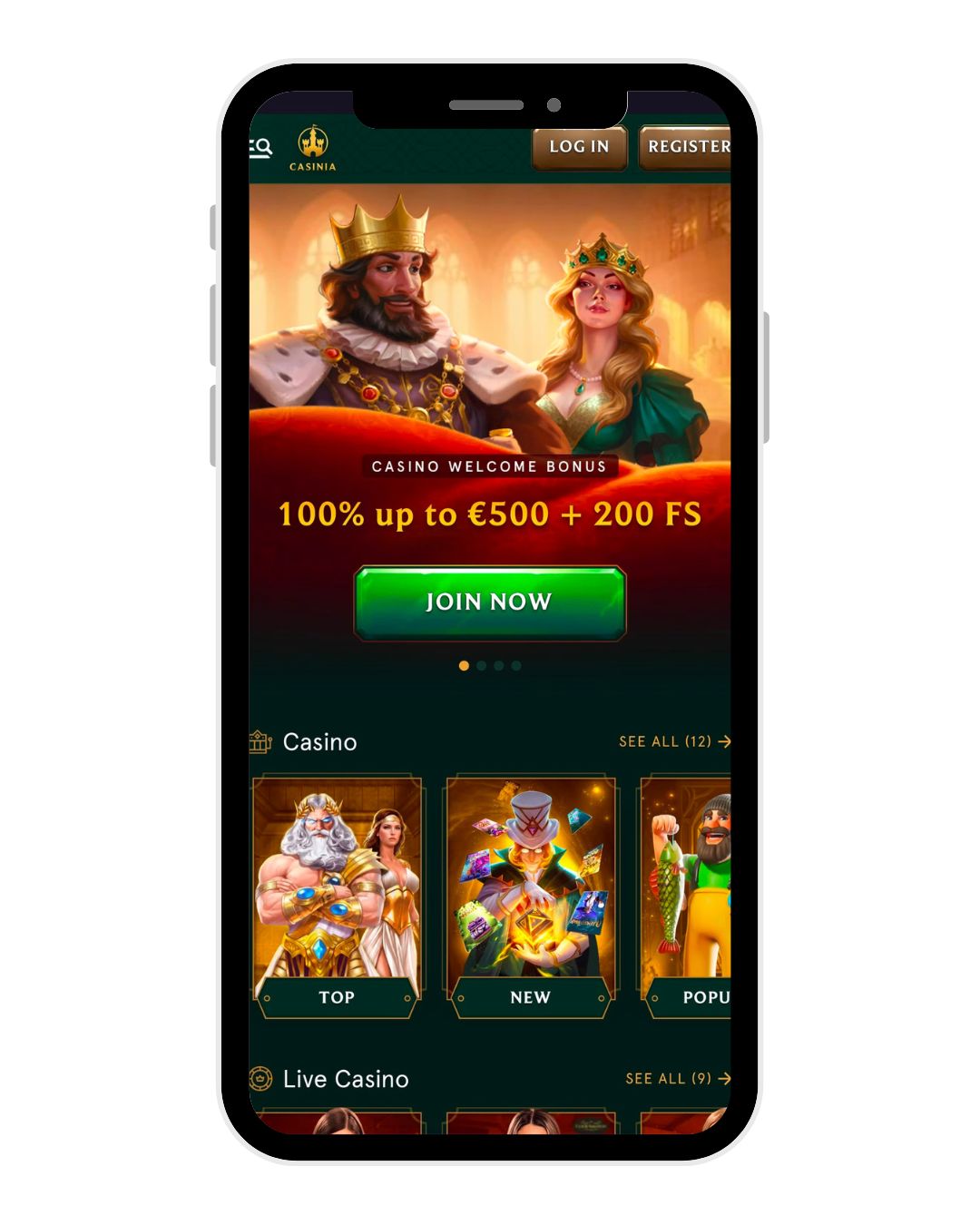 casinia casino mobile home