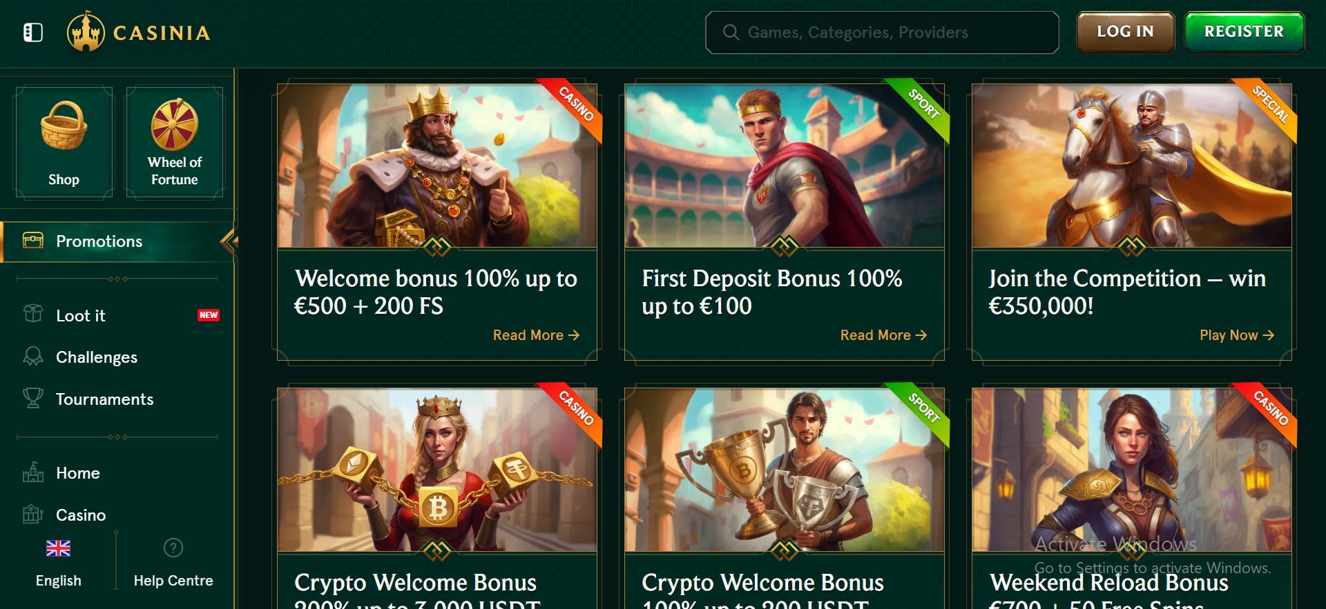 casinia casino promotions