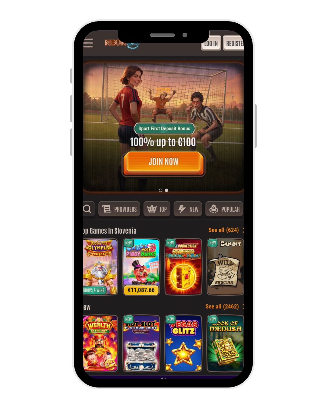 neon54 casino mobile home