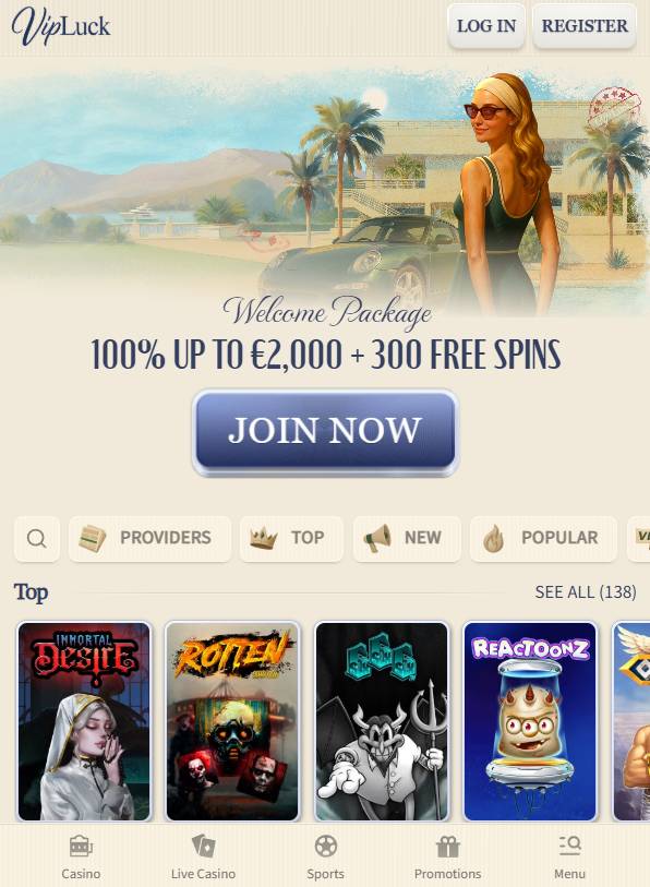 vip luck casino mobile