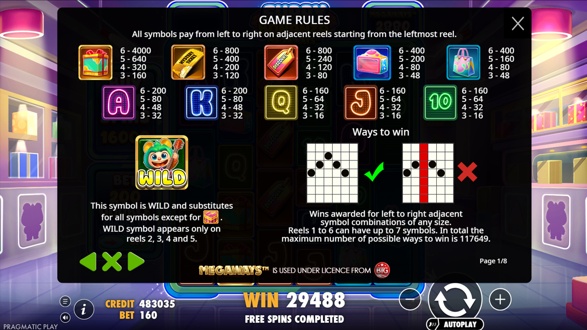 Furry-Bonanza-Megaways-Paytable