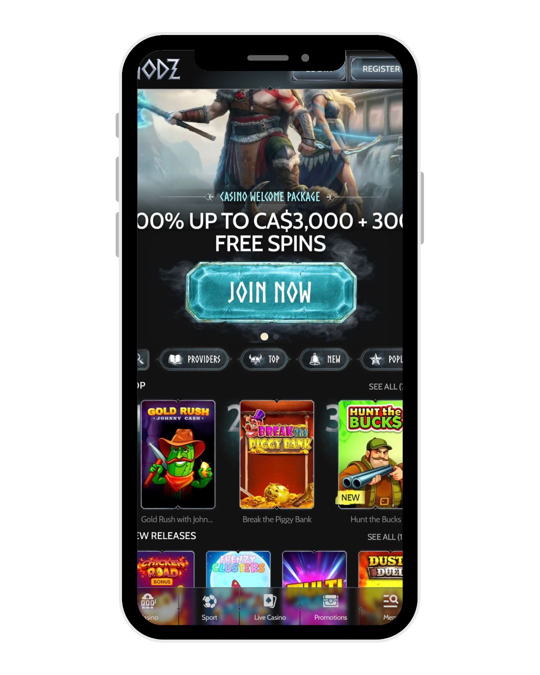 godz casino mobile home