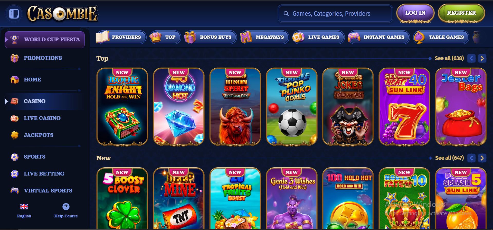 casombie casino slot games