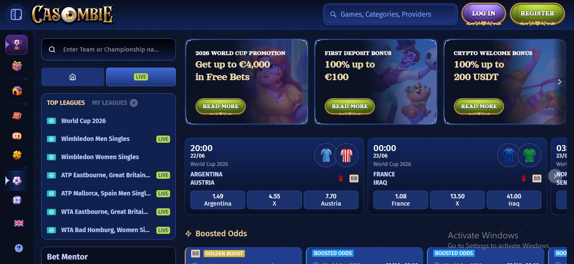 casombie casino sports betting