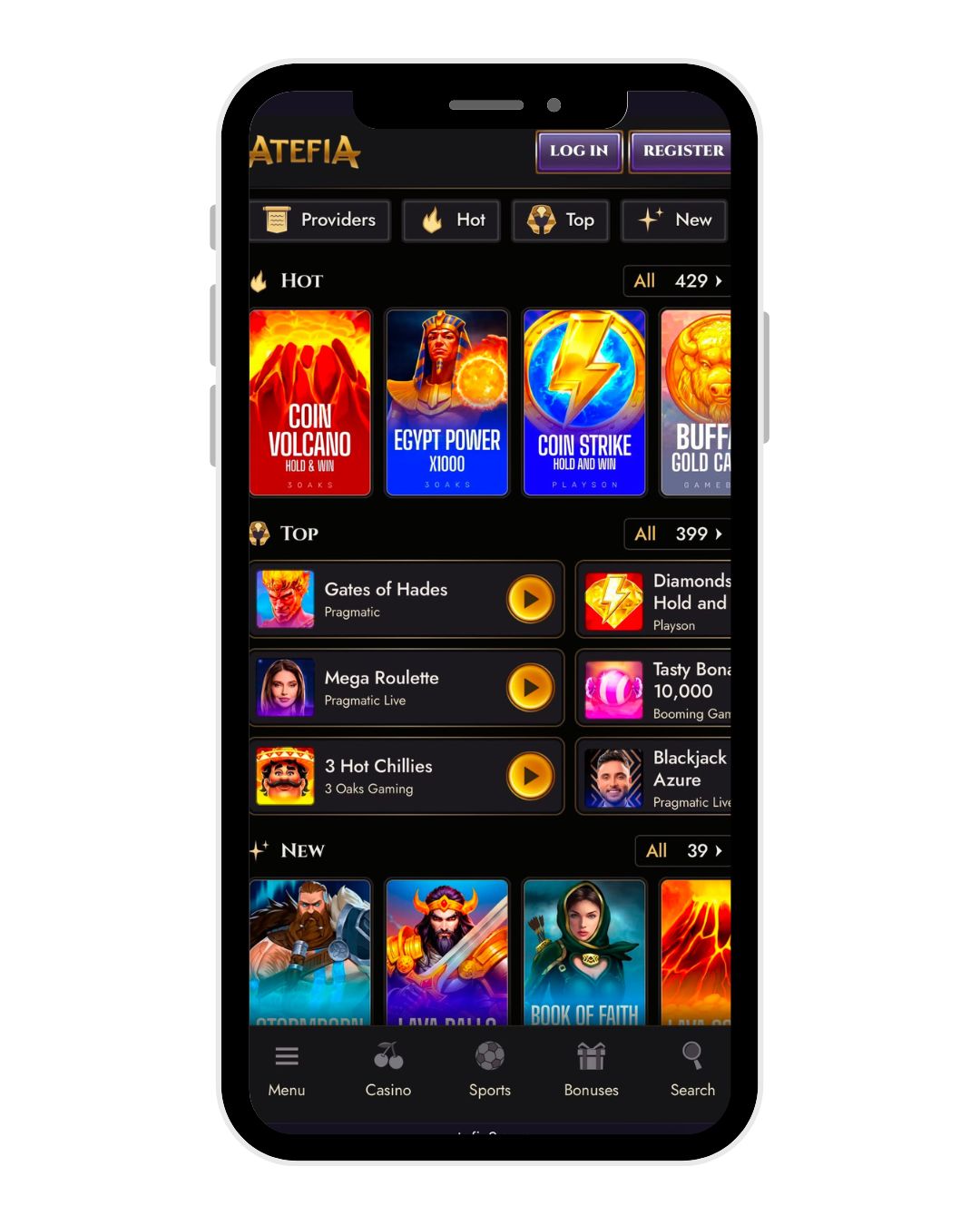 atefia casino mobile home