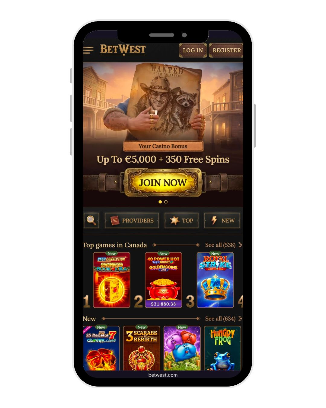 betwest casino mobile home