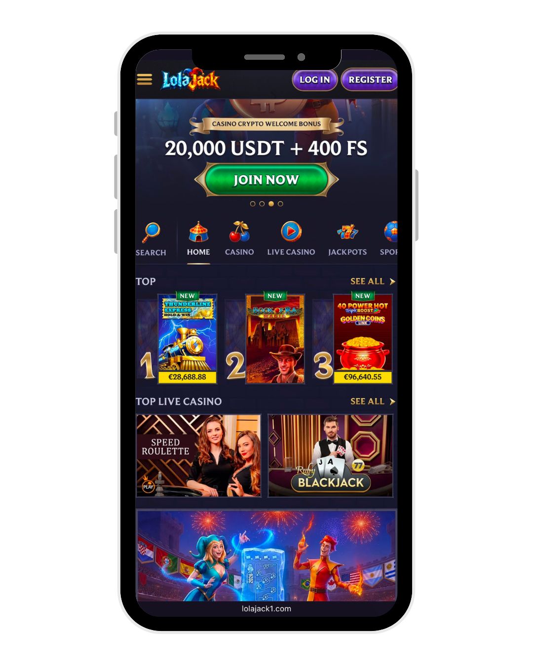 lolajack casino mobile home