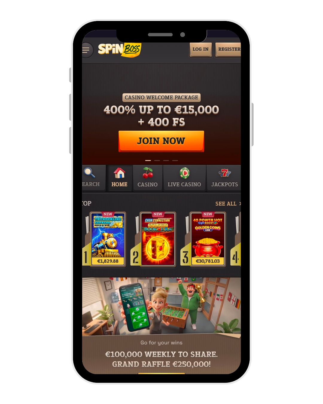 spinboss casino mobile home