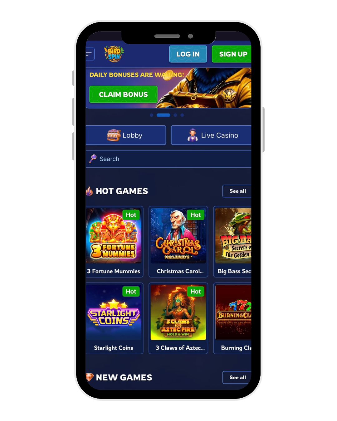 birdspin casino mobile home