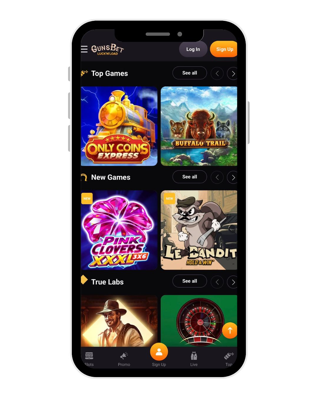 gunsbet casino mobile home