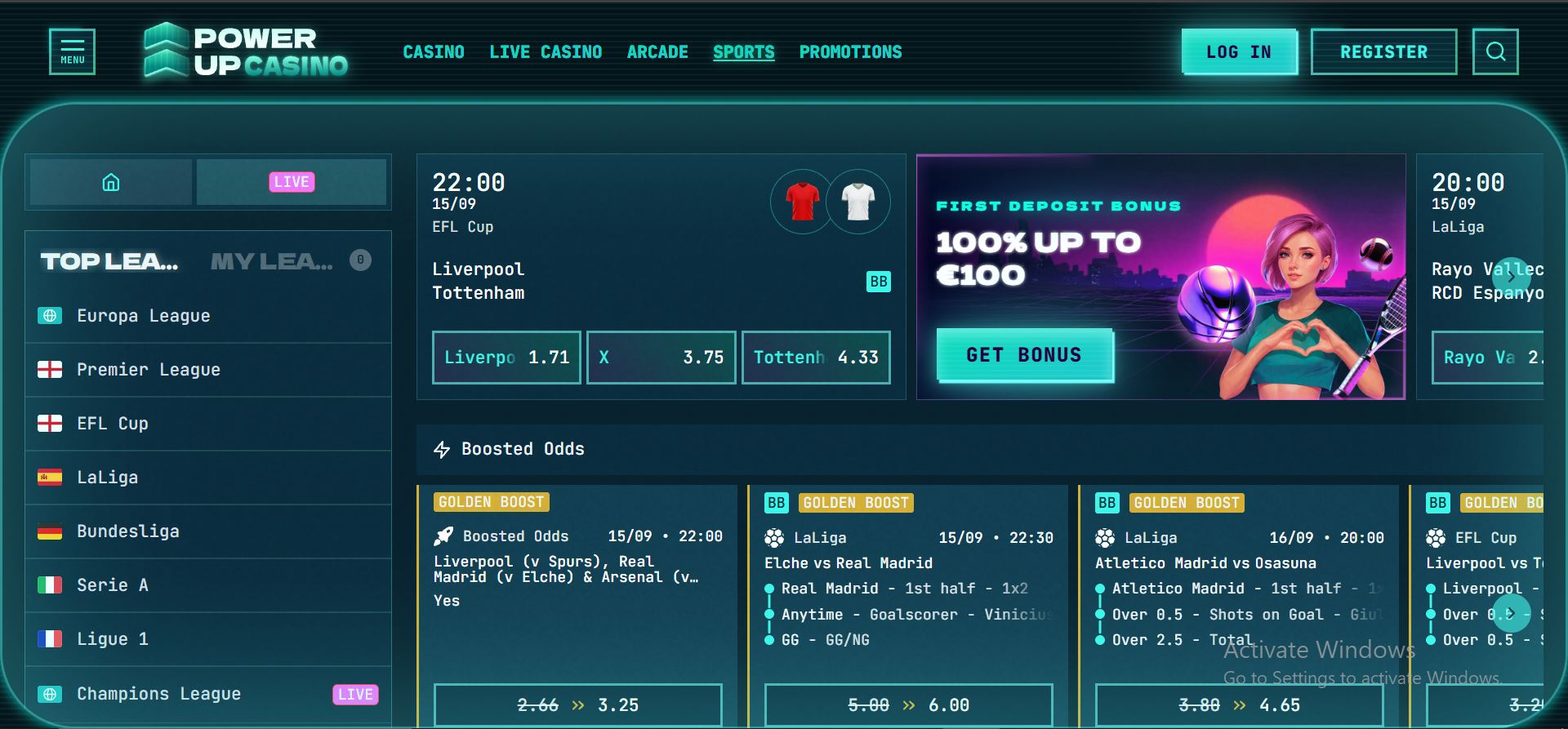 powerup casino sports betting