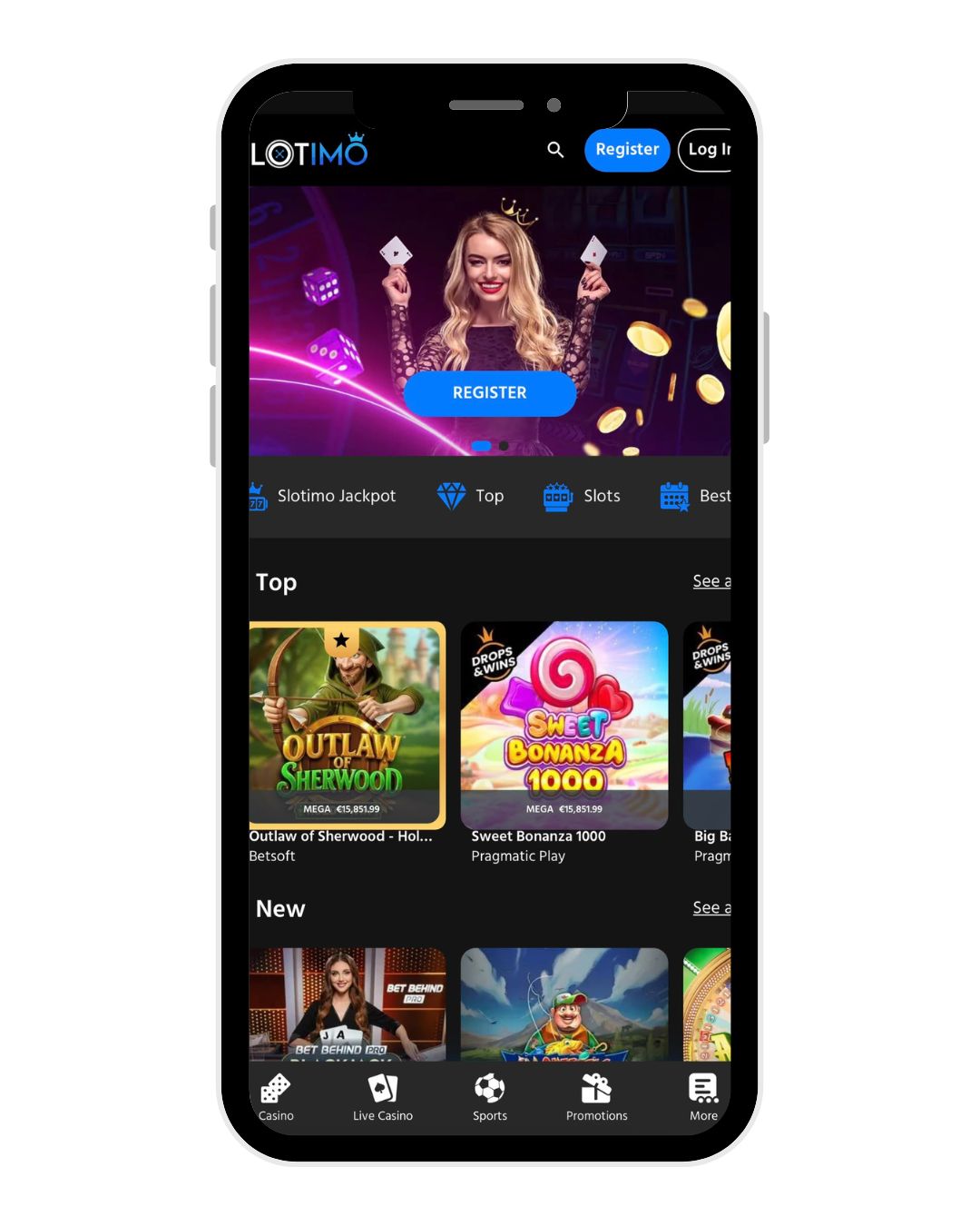 slotimo casino mobile home