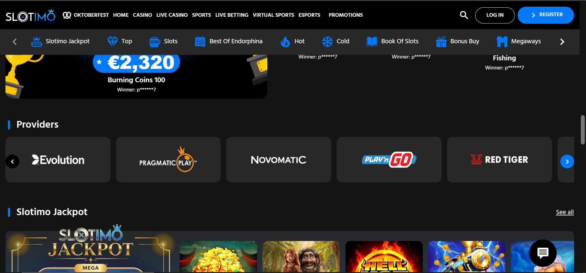 slotimo casino providers
