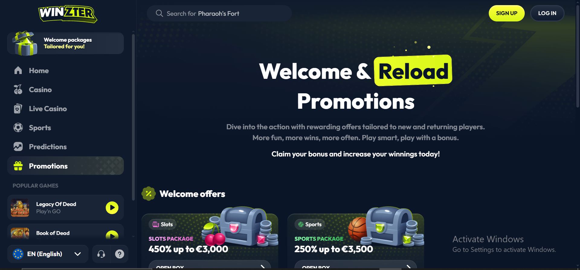 winzter casino promotions