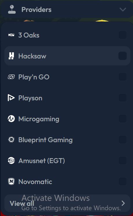 winzter casino providers