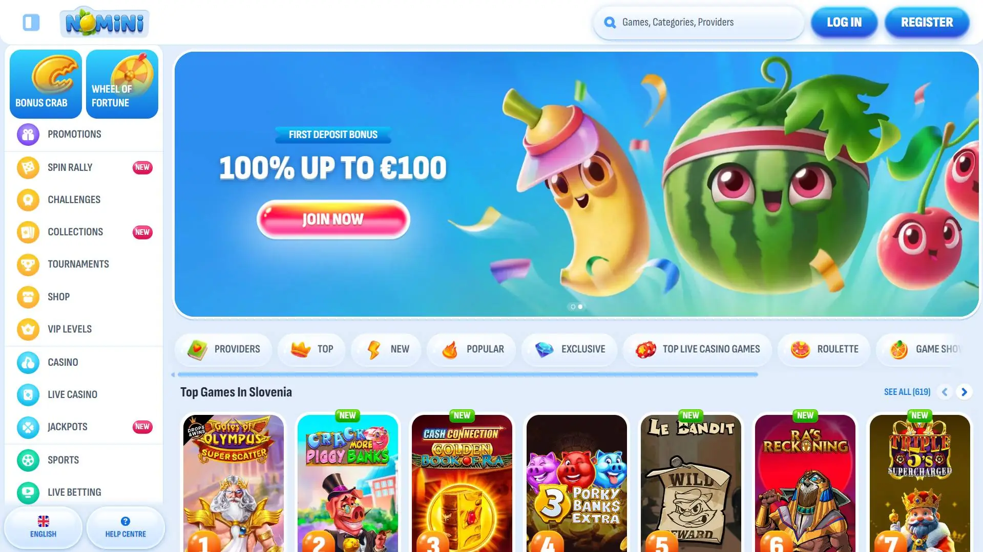 Nomini Homepage