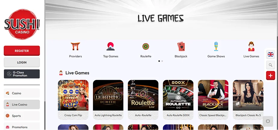 Sushi Casino Live Casino