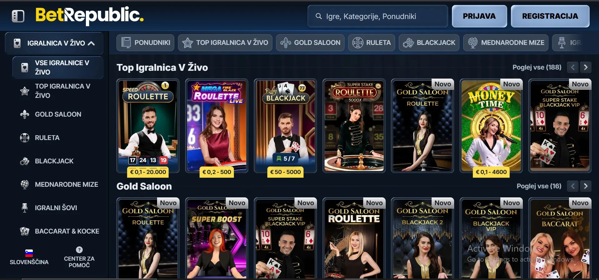 BetRepublic live casino
