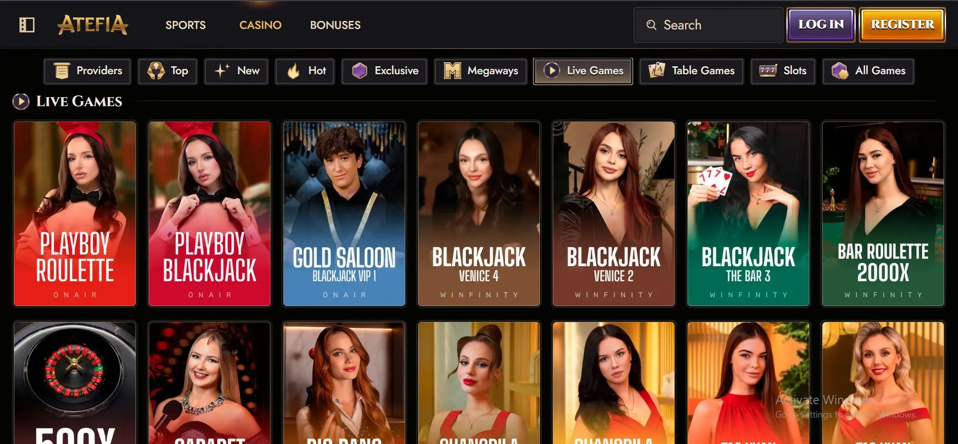 atefia casino live games