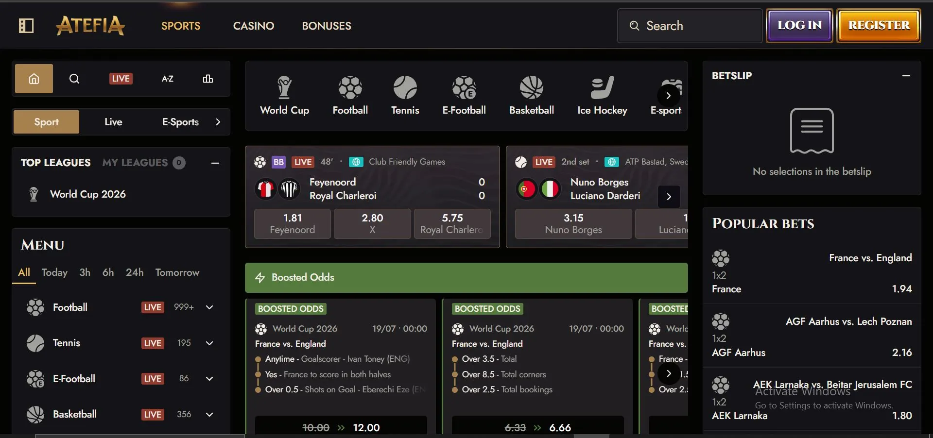 atefia casino sports betting