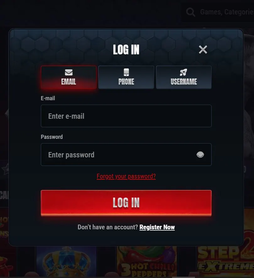 glorion casino login