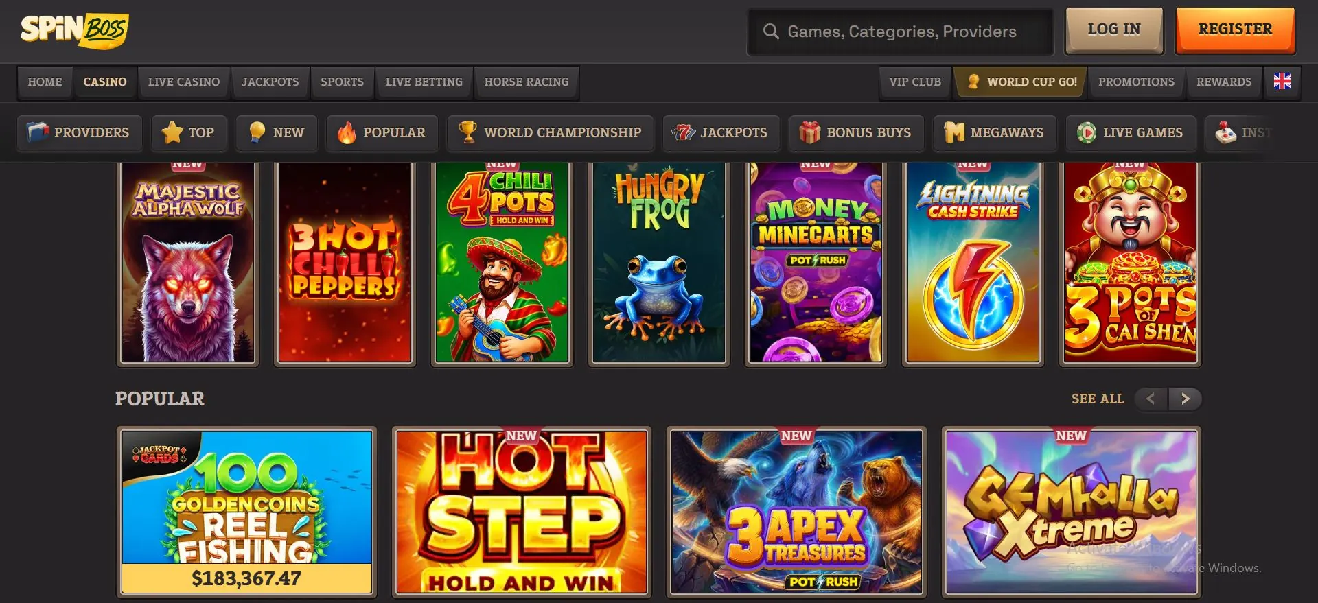 spinboss casino slot games