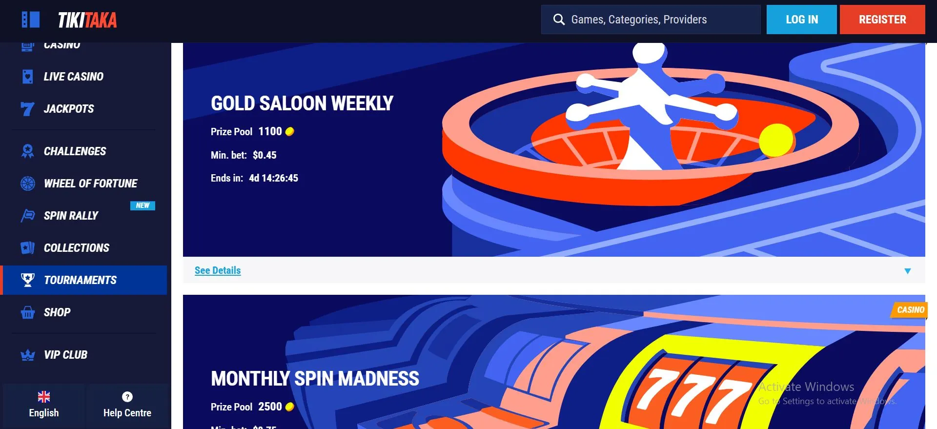 tikitaka casino tournaments