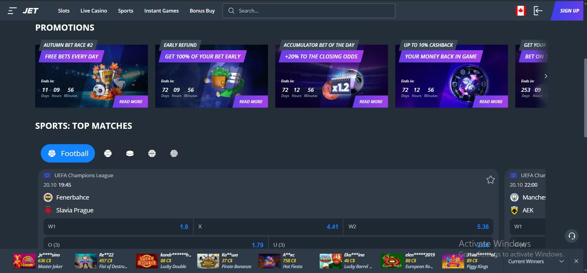 jet casino sports betting